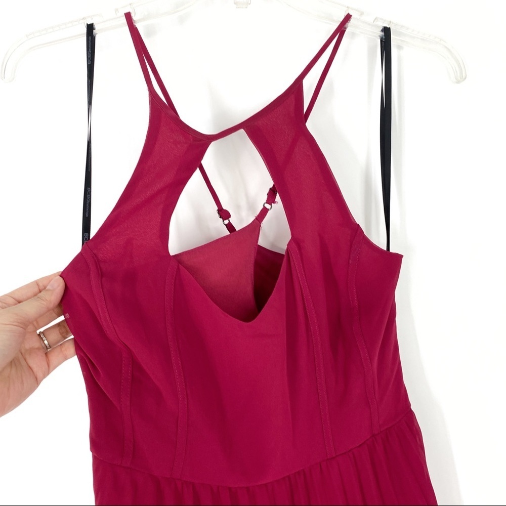 BCBGeneration Mulberry Pleated Chiffon Maxi Dress - Picture 3 of 10